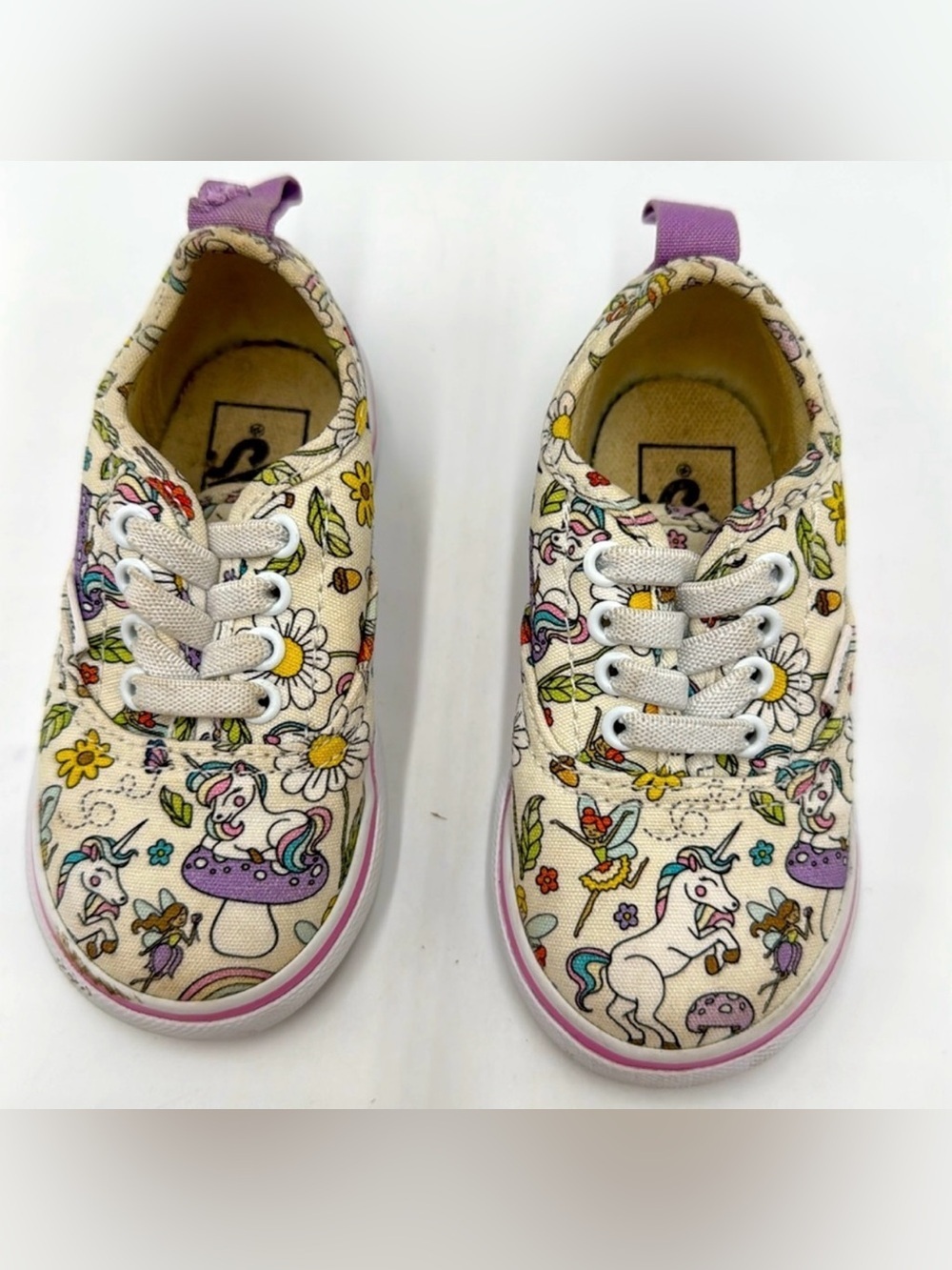 VANS Girls Authentic Skate Shoes Unicorn & Fairy
Print White/Pink Size 6 - Picture 2 of 14